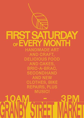 Event flyer for Granby Street Market - May on Saturday 2nd May 2026